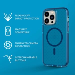 Tech21 EvoCheck Tough MagSafe Rear Case Cover for Apple iPhone 14 Pro Max - Classic Blue