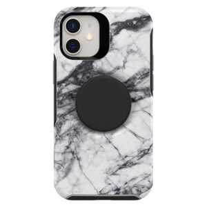 Otterbox Symmetry Tough PopSockets Stand Case for Apple iPhone 12 Mini - White Marble