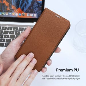 DUX DUCIS Skin X2 Tough Flip Wallet Stand Case for Samsung Galaxy S23+ (Plus) - Brown