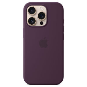 Official Apple Silicone Magsafe Rear Case Cover for iPhone 16 Pro - Plum