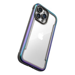 Raptic Shield Tough Rugged Rear Case Cover for Apple iPhone 15 Pro Max - Iridescent