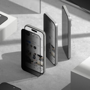 Ringke 2 Pack Easy Slide Privacy Glass Screen Protector for Apple iPhone 16 Pro Max