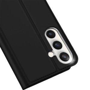DUX DUCIS Skin Pro Faux Leather Wallet Flip Case for Samsung Galaxy S25 FE - Black