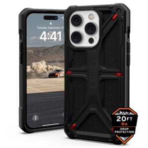 Urban Armor Gear (UAG) Monarch Tough Rugged Case for Apple iPhone 14 Pro - KEVLAR Black