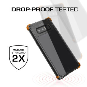 Ghostek Covert 2 Clear Protective Case Cover for Samsung Galaxy Note 8 - Orange