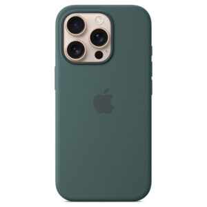 Official Apple Silicone Magsafe Rear Case Cover for iPhone 16 Pro - Lake Green