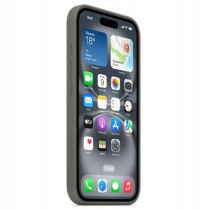 Official Apple Silicone Magsafe Rear Case Cover for iPhone 16 Pro Max - Stone Grey