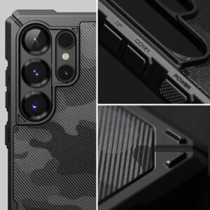 Ringke Rugged Tough Protective Rear Case for Samsung Galaxy S25 Ultra - Camo Black
