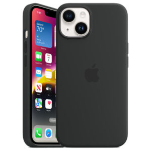 Official Apple Silicone Magsafe Rear Case Cover for iPhone 14 - Midnight