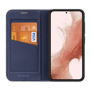 DUX DUCIS Skin X2 Tough Flip Wallet Stand Case for Samsung Galaxy S23+ (Plus) - Blue