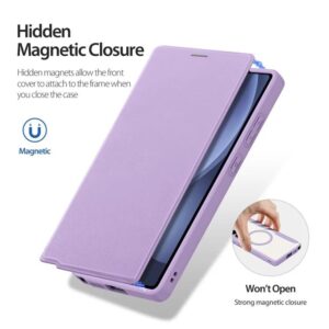 DUX DUCIS Skin X Pro Magnetic Flip Wallet Case for Samsung Galaxy S25 Ultra - Purple