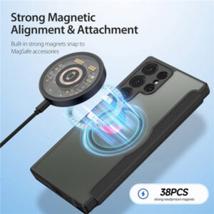 DUX DUCIS Skin X Pro Tough Rugged Flip Wallet Case for Samsung Galaxy S23 Ultra - Black