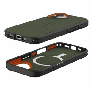 Urban Armor Gear (UAG) Civilian MagSafe Tough Case for Apple iPhone 17 - Olive/Orange