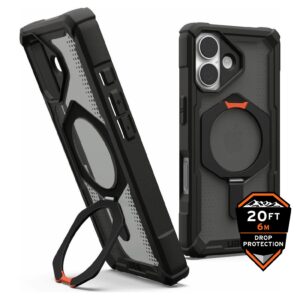 Urban Armor Gear (UAG) Plasma XTE Kickstand Tough Case for Apple iPhone 17 - Black/Orange
