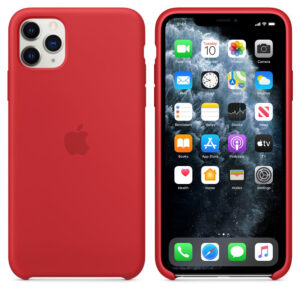 Official Apple Silicone Rear Case Cover for Apple iPhone 11 Pro Max - Red