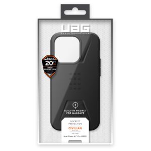 Urban Armor Gear (UAG) Civilian MagSafe Tough Case for Apple iPhone 14 Pro - Black