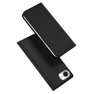 DUX DUCIS Skin Pro Faux Leather Wallet Flip Case for Apple iPhone 16e - Black