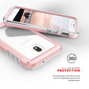 Zizo ION Series Hybrid Tough Case for Samsung Galaxy J7 2018 - Rose Gold / Clear