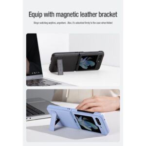 Nillkin Qin Leather Book Case Cover for Samsung Galaxy Z Flip5 5G - Purple