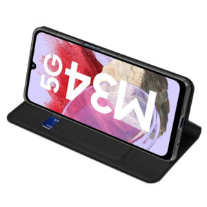 DUX DUCIS Skin Pro Faux Leather Wallet Flip Case for Samsung Galaxy M34 5G - Black