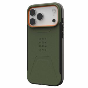 Urban Armor Gear (UAG) Civilian MagSafe Tough Case for Apple iPhone 17 Pro Max - Olive/Orange