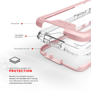 Zizo ION Series Hybrid Tough Case for Samsung Galaxy J7 2018 - Rose Gold / Clear
