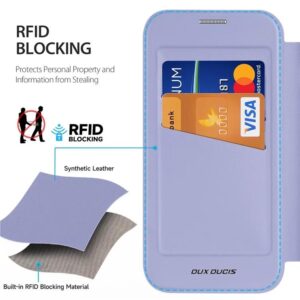 DUX DUCIS Skin X Pro MagSafe Standing Flip Wallet Case for Apple iPhone 16 Pro Max - Purple