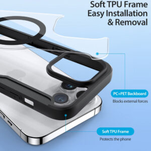 DUX DUCIS Skin X Pro MagSafe Flip Wallet Case for Apple iPhone 15 Pro - Black