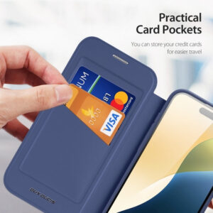 DUX DUCIS Skin X Pro MagSafe Flip Wallet Case for Apple iPhone 16 Plus - Blue