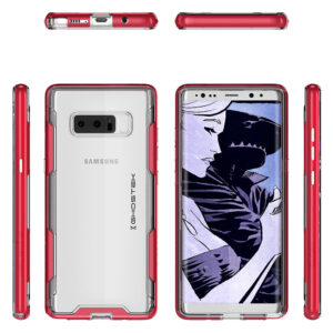 Ghostek Cloak 3 Clear Protective Case Cover for Samsung Galaxy Note 8 - Red
