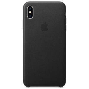 Official Apple Genuine Leather Rear Case Cover for iPhone XS Max - Black