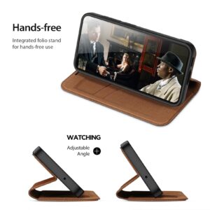 DUX DUCIS Skin X2 Tough Flip Wallet Stand Case for Samsung Galaxy S23+ (Plus) - Brown