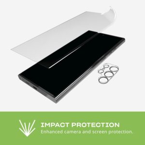 Tech21 Anti Glare Impact Shield Screen and Lens Protector Bundle for Samsung Galaxy S24 Ultra