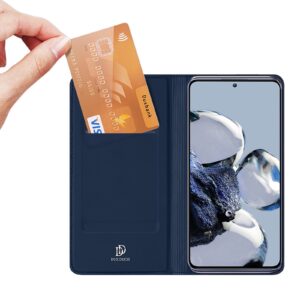 DUX DUCIS Skin Pro Faux Leather Wallet Flip Case for Xiaomi 12T / 12T Pro - Blue