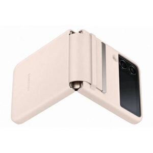 Official Samsung Flap Leather Cover for Galaxy Z Flip4 5G - Peach