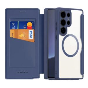 DUX DUCIS Skin X Pro Magnetic Flip Wallet Case for Samsung Galaxy S25 Ultra - Blue