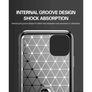 Fuse™ Vector Carbon Shield Flexible Rear Case Cover for Apple iPhone 11 Pro, Black