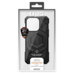 Urban Armor Gear (UAG) Monarch MagSafe Tough Case for iPhone 14 Pro - Carbon Fibre