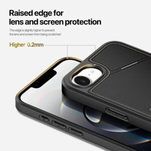 DUX DUCIS Rafi II Magnetic Case w/ Kickstand and Card Slots for Apple iPhone 16e - Black