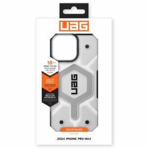 Urban Armor Gear (UAG) Pathfinder MagSafe Tough Case Cover for Apple iPhone 16 Pro Max - Clear/ Black