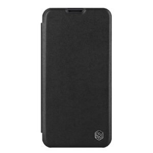 Nillkin Qin Pro Vegan Leather Lens Protector Case for iPhone 14 Plus - Classic Black