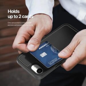 DUX DUCIS Rafi II Magnetic Case w/ Kickstand and Card Slots for Apple iPhone 16e - Black