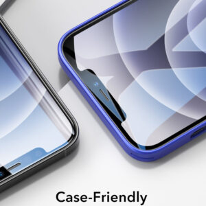 ESR Classic Hybrid Tough Rear Case + 2 Pack Screen Shield for Apple iPhone 12 / 12 Pro - Frosted Black