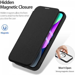 DUX DUCIS Skin X Pro MagSafe Flip Wallet Case for Apple iPhone 15 Plus - Black