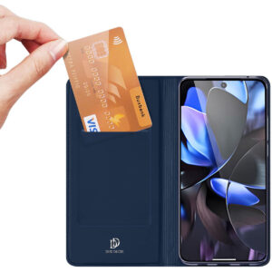 DUX DUCIS Skin Pro Faux Leather Wallet Flip Case for Google Pixel 10 / 10 Pro - Blue