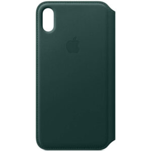 Official Apple Leather Folio Flip Case for iPhone XS Max - Forest Green