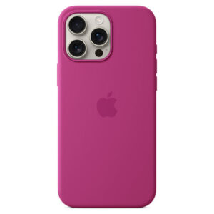 Official Apple Silicone Magsafe Rear Case Cover for iPhone 16 Pro Max - Fuschia