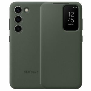 Official Samsung Smart View Wallet Case Cover for Galaxy S23 - Khaki