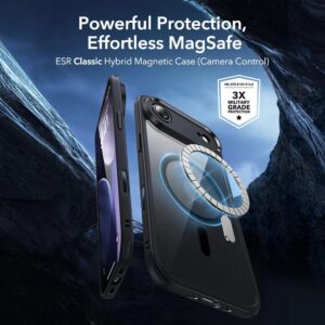 ESR Classic Hybrid Magsafe Tough Rear Case & Tempered Glass Screen Protector for Apple iPhone 17 Air - Clear/Black