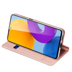 DUX DUCIS Skin Pro Faux Leather Wallet Flip Case for Samsung Galaxy M52 5G - Rose Gold